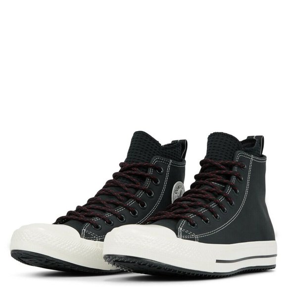 Men's Converse CHUCK TAYLOR ALL STAR WATERPROOF NUBUCK BOOT 166607C Size 9 Black